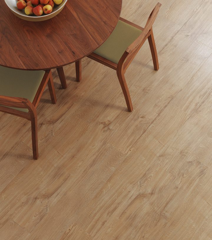 Útulný interiér s podlahou Featured Oak
