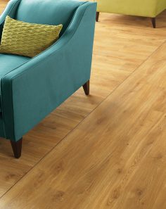 Retro pokoj s vinylovou podlahou Traditional Oak