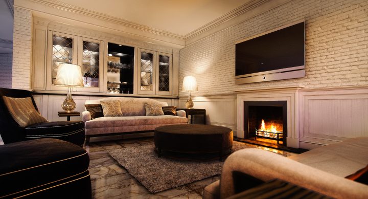 Luxusní obývací pokoj v interiéru