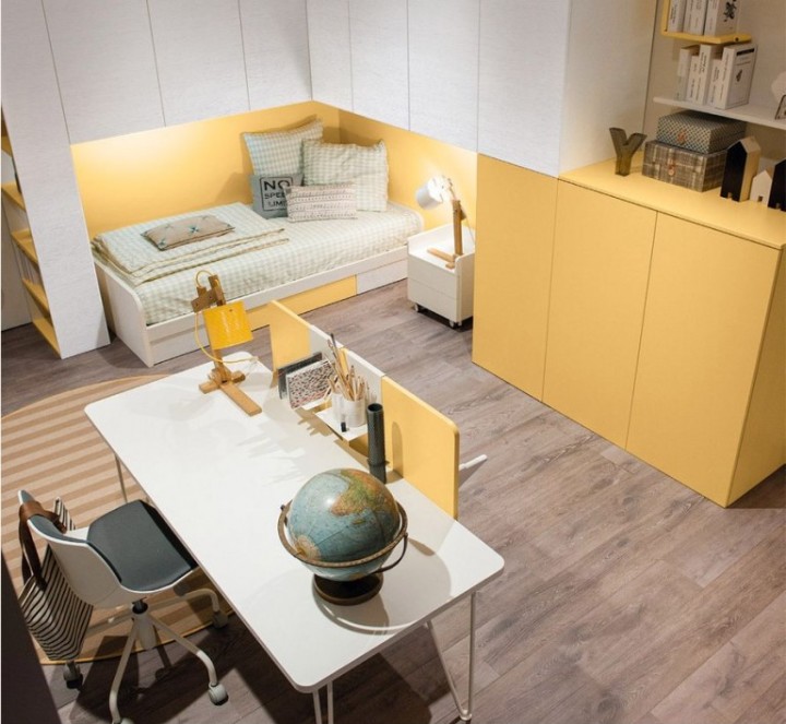 Moderní pokojík ve žluté